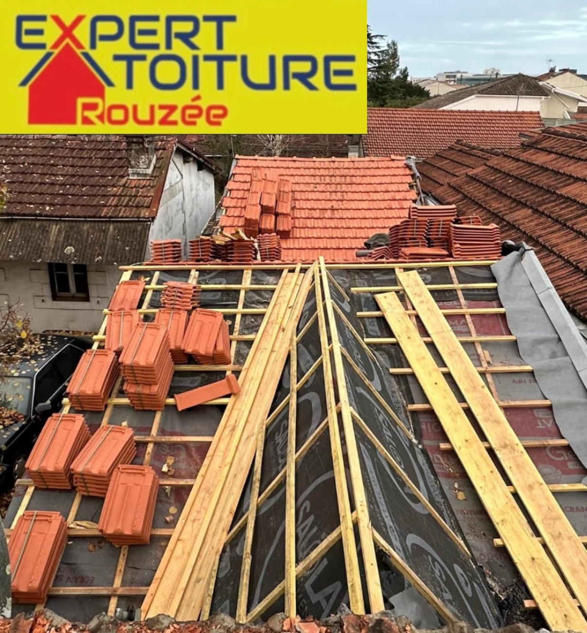 Remplacement toiture tuiles et charpente